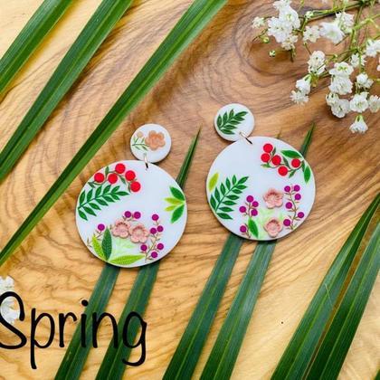 spring porcellain selbstgemachte Ohrringe -Unikate -Modeschmuck #-Handarbeit - Image 2