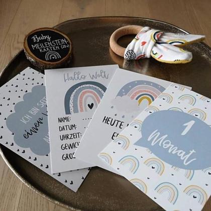 Babys erste Meilensteine - Set mit 28 fröhlichen Karten (für Mädchen und Jungs) - Image 2