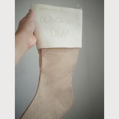 XL Weihnachtsstrumpf Nikolausstrumpf personalisiert mit Wunschtext