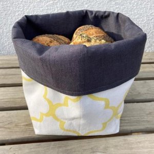Textil Brotkorb Utensilo aus Stoff „gelb-naturfarben“