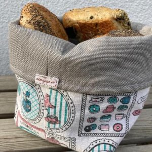 Textil Brotkorb Utensilo aus Stoff „Café“
