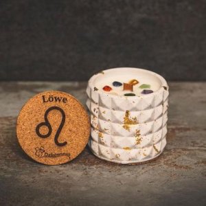 Kerze aus Sojawachs mit Holzdocht „My Zodiac“, handgegossen