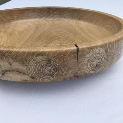 Schwere Dekoschale mit Astaugen, Eiche - Image 4