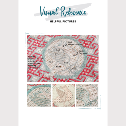 PDF-Stickmuster für historische Zählstickerei (Brick Stitch Embroidery) - Image 3