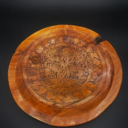 Massiver Dekorteller mit Gravur - Image 3