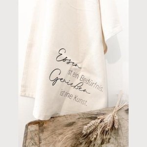 Geschirrtuch „Essen ist ein Bedürfnis …“