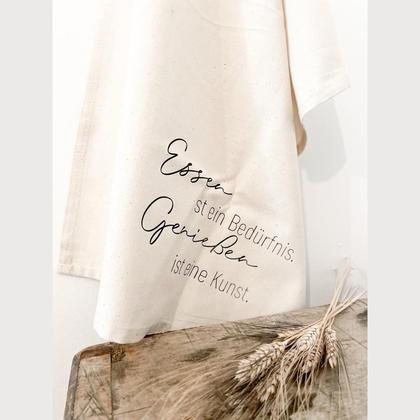 Geschirrtuch „Essen ist ein Bedürfnis …“