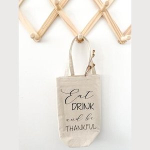 Flaschen-/ Weintasche „Eat, Drink …“