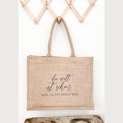 Classic Jute „die Welt ist schön“ - Image 2
