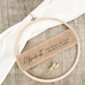 Stickrahmen „Glück ist …“