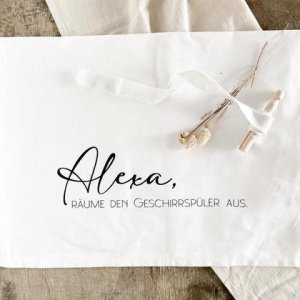 Geschirrtuch „Alexa, …“