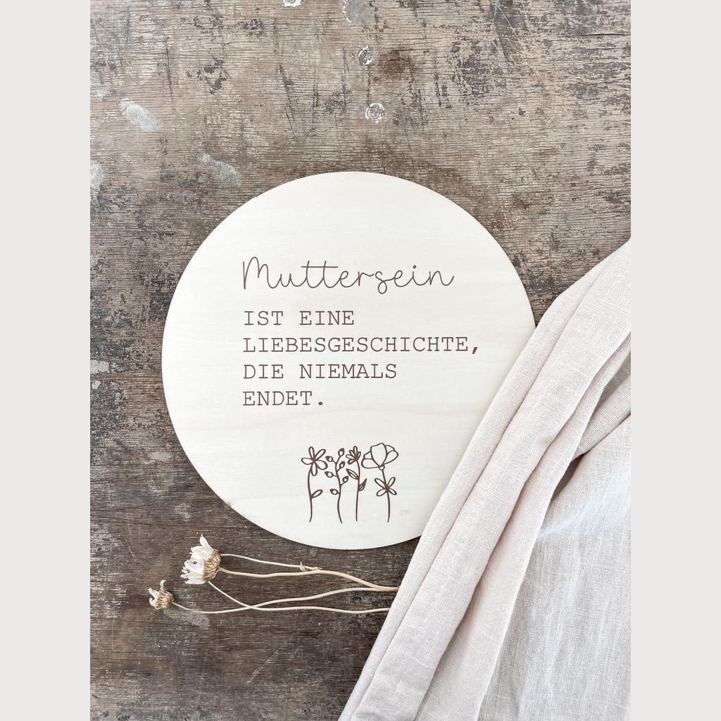 Holzschild „Muttersein“