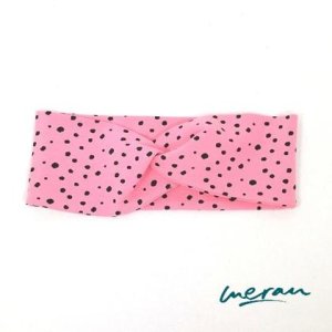 Knotenstirnband pink & dots KU 55-56 cm Stirnband Haarband Frühling Punkte
