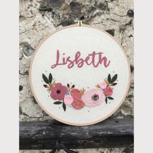 Stickbild Lisbeth 22 cm Durchmesser