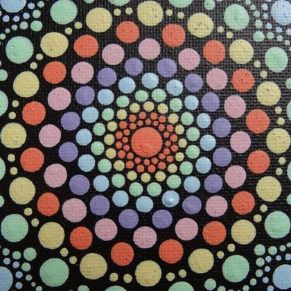 Bild "Dot-Flower" in pastell - Image 2