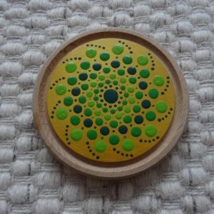 Energie-Untersetzer Grün-Gold