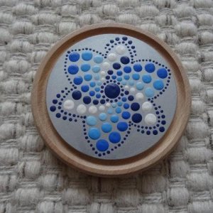 Energie-Untersetzer Blau-Gold