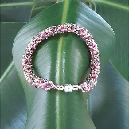 Spiralperlenarmband "Rose"