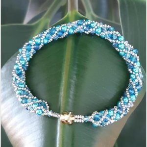 Spiralperlenarmband „Wave“