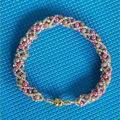 Spiralperlenarmband "Lilac"