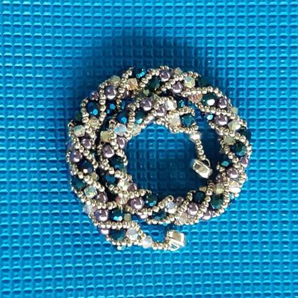 Spiralperlenarmband "Lilaplanet" - Image 4