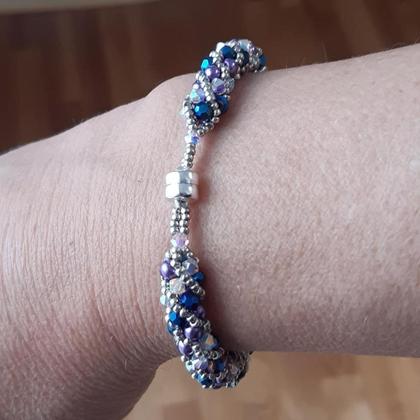 Spiralperlenarmband "Lilaplanet" - Image 2
