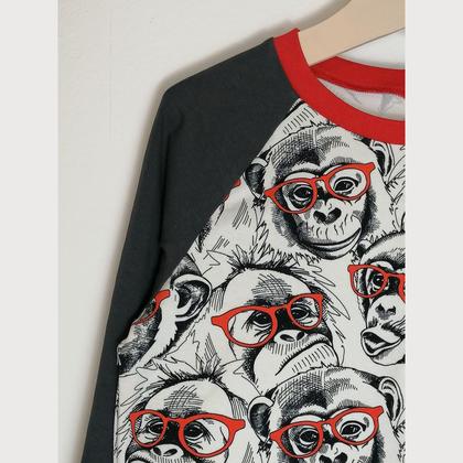 Langarmshirt mit lustigem Affenmotiv - Image 4