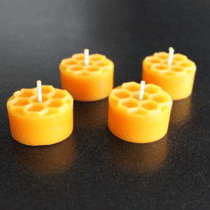 10 Teelichter Wabe aus Bienenwachs