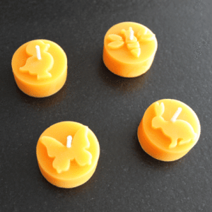 4 Teelichter Ostern aus Bienenwachs