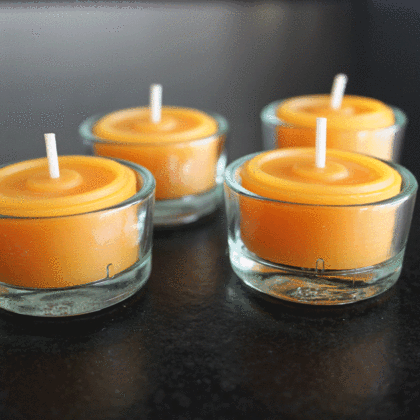 10 Teelichter aus Bienenwachs - Image 4