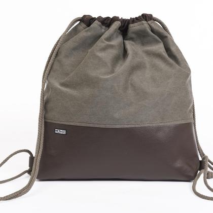 Turnbeutel mit Lederboden "Canvas" - Image 2