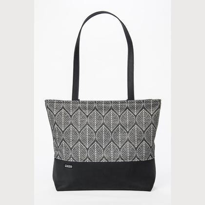 Leder/Stoff Tasche "Blätter" - Image 2