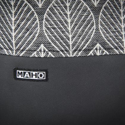 Leder/Stoff Tasche "Blätter" - Image 4