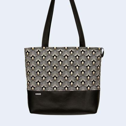 Leder /Stoff Tasche "Pfau"