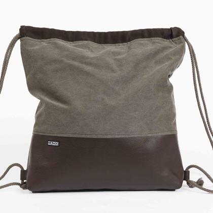 Turnbeutel mit Lederboden "Canvas" - Image 3