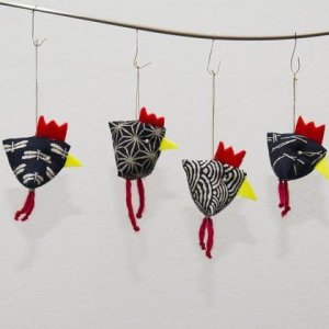 Osterhühner, Hühner, Osterdeko, Stoffhühnchen, Küken