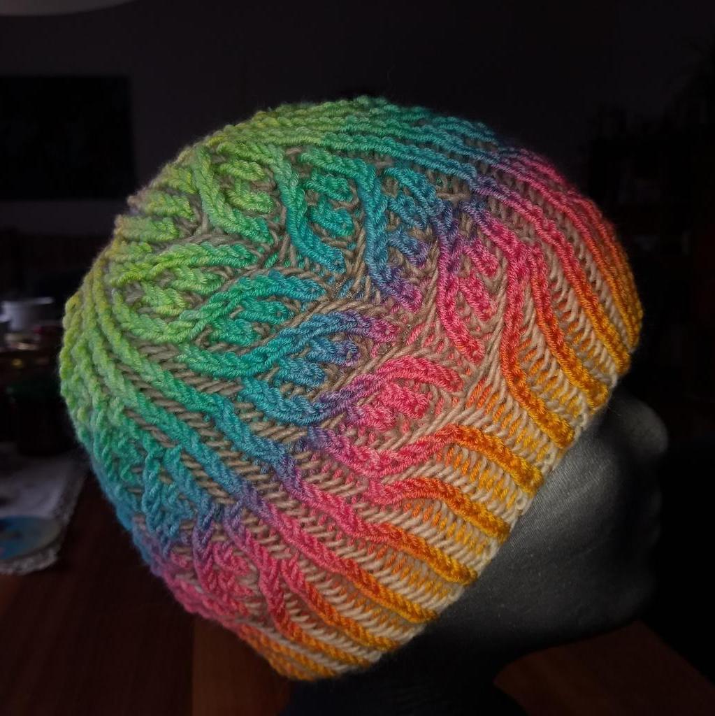 Handgestrickte Wendehaube Beanie "Anis" aus Merinowolle - Image 3