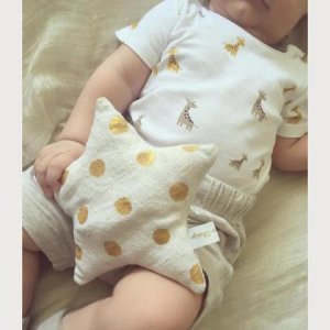 Kleiner Zirbenstern (beige/gold)