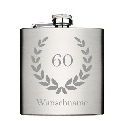 personalisierter Flachmann Edelstahl 6oz mit Lasergravur