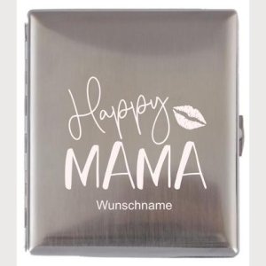 Zigarettenetui Happy Mama Kußmund und mit Name personalisierbar