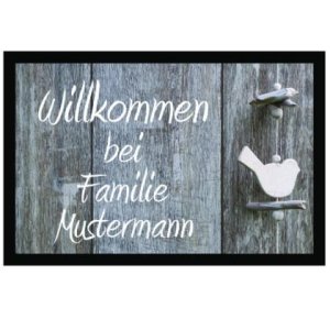 Fußmatte Wilkommen bei personalisiert 40x60cm