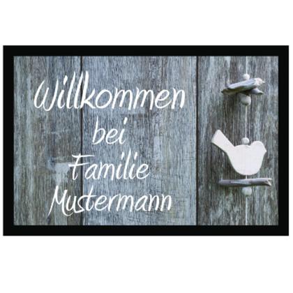 Fußmatte Wilkommen bei personalisiert 40x60cm