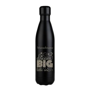 Dream big Edelstahlflasche Zorr Mena Bottle black matt 750ml mit Wunschname