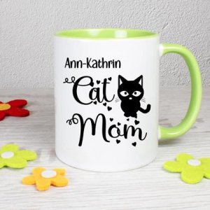 Cat Mam mit Katzenmotiv und Name