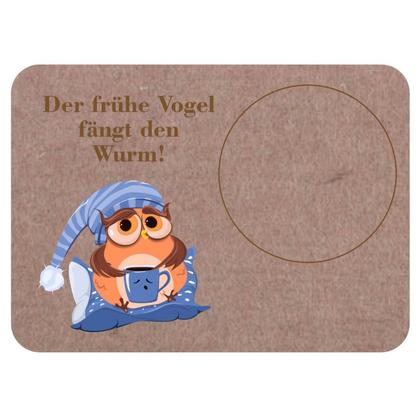 Der frühe Vogel fängt den Wurm! Tasse + Mugrug Untersetzer - Image 2