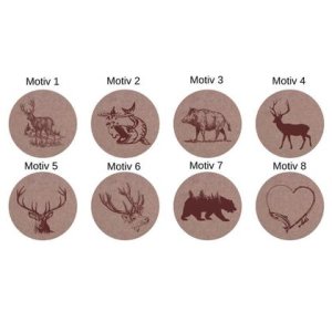 4er Set Filz Untersetzer rund 10cm bedruckt mit verschiedenen Motiven