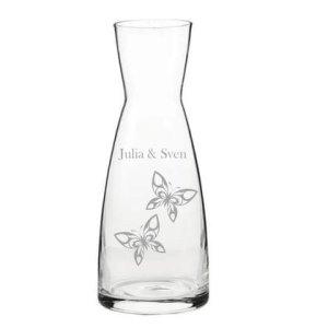 1000ml Glaskaraffe mit Gravur und personalisierbar