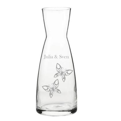 1000ml Glaskaraffe mit Gravur und personalisierbar