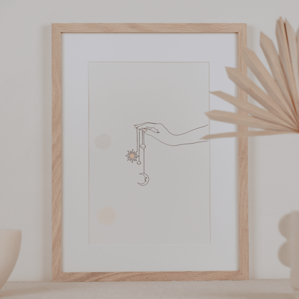 Planetenhand A4 Print