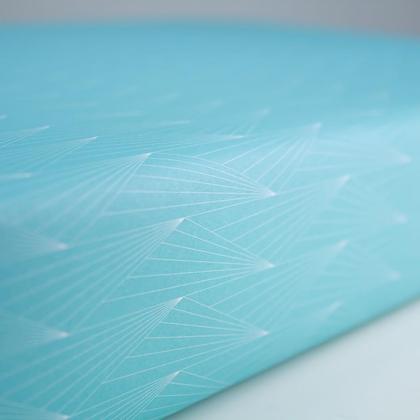 gefaltet Geschenkpapier Fächer Türkis - Image 3